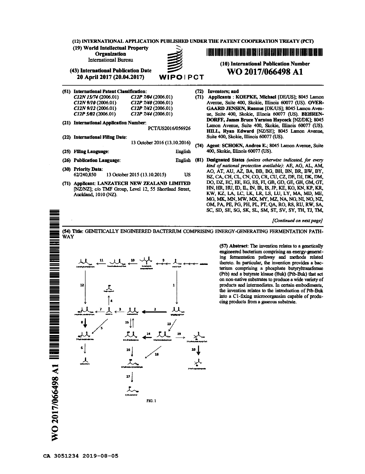 Document de brevet canadien 3051234. Abrégé 20190805. Image 1 de 2